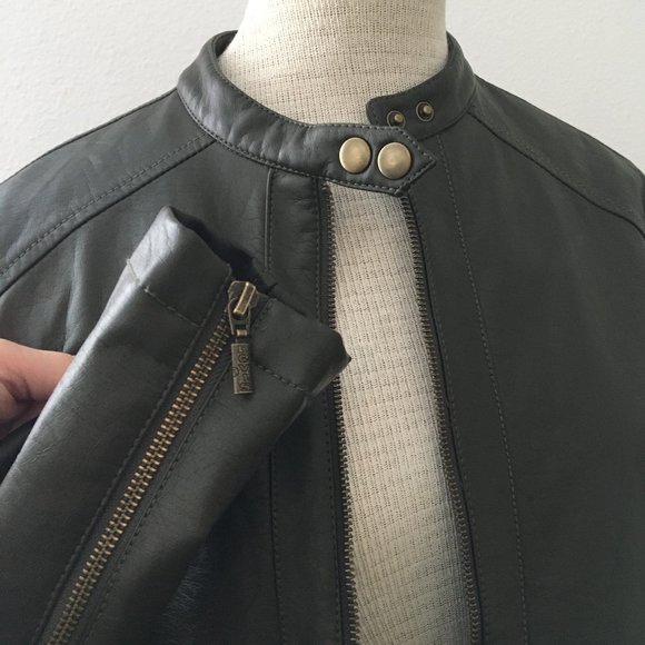 Levi's Dark Green Moto Jacket - Picture 4 of 8
